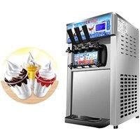 Electric 220/110V Soft Ice Cream Machine with 3 Different Flavors Fruit Freezer Hard Mixing Ice Cream Making Machine