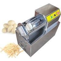 Electric French Fries Slicer For Potato Radish Cucumber Strip Cutter Stainless Steel Vegetable Cutting Strip Pushing Machine