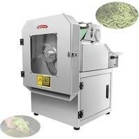 Commercial Electric Vegetable Cutter Machine Kitchen Stainless Steel Rotate Slicer Cut Into Segments