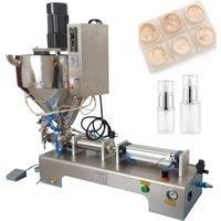 Heating Hopper Honey Sauce Filler Paste Filling Machine Pneumatic Piston Filler Hot Pepper Soybean Peanut Butter Filling Mach