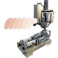 Heating Mixing Hopper Sauce Filling Machine Bottling Machine Pneumatic Double Head Honey Tomato Sauce Filling Machine