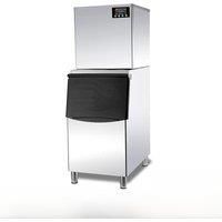 Commercial Ice Maker Machine 200kg/24H Production Ice Storage Stainless Steel Freestanding & Under Counter Ice Maker Machine