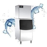 110V 220V Ice Cube Maker Machine Commercial Household Milk Tea Shop 200/300/500kg Large Ice Cube