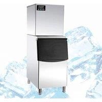 110V 220V Square Ice Maker Machine For Milk Tea Shops Bars Coffee Sho Cold Drink Shops Large Capacity Automatic Ice Making Mach