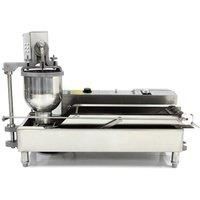 7L 2-Row Automatic Donut Making Machine Auto Doughnut Maker Hopper with 3 Sizes Molds Fryer Kitchen Appliances Commercial