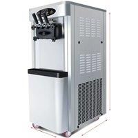 Soft Ice Cream Machine Automatic Ice Cream Maker 1800W Stainless Steel Yogurt Ice Cream 3 Flavors