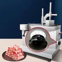 110V 220V 380V Fresh Meat Slicer Commercial Desktop Automatic 0.5-14mm Thickness Adjustable Stainless Steel Meat Slicer Machine