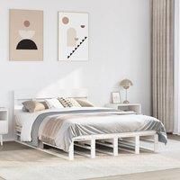 Berkfield Home Bed Frame without Mattress White 120x200 cm Solid Wood Pine | Size: Small Double