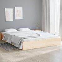 Bed Frame Solid Wood 120x190 cm Small Double