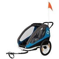 HAMAX Traveller Bike Trailer incl. Bicycle Arm & Stroller Wheel blue/grey 2021 Child Kids Bike Trailer
