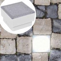 Berkfield Home LED Inground Lights 6 pcs 100x100x68 mm in White