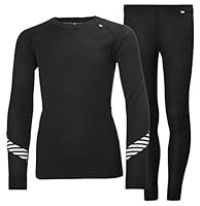 Helly Hansen JR Lifa Set - Base Layer Top and Pants Set, Lightweight Insulation and Comfort, Black, 10 Years