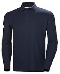 Helly Hansen Mens Crewline Long Sleeve Polo, M, Navy