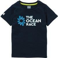 Helly Hansen Kids' and Juniors' Ocean Race Organic Cotton T-shirt Blue 110/5 - Azurite Blue - Unisex