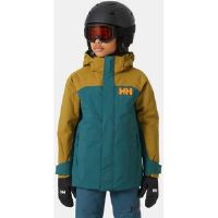 Helly Hansen Junior Level Insulated Ski Jacket Green 128/8 - Dark Creek Green - Unisex