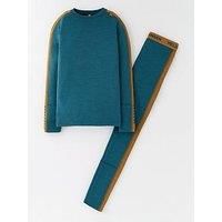 Helly Hansen Unisex Kid/'s JR LIFA Merino Midweight Set Base Layer Bottom, 453 Dark Creek, 12 Years