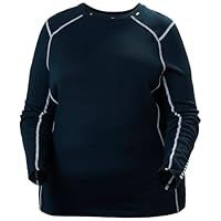 Helly-Hansen Women/'s LIFA Merino Midweight Crew Plus Shirt, 597 Navy, 1X