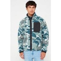 Helly Hansen Mens Panorama Printed Pile Snap - Green