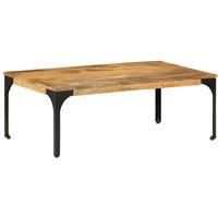 Berkfield Home Coffee Table 100x55x35 cm Solid Wood Mango in Brown | Size: 100 x 55 x 35 cm