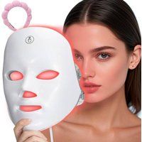 Dragodirect 7 Color LED Beauty Mask LED Facial Light Face Mask for Skin Care in White