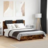 Berkfield Home Bed Frame without Mattress Smoked Oak 120x190 cm Small Double in Brown