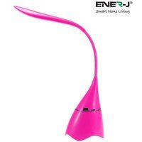 Ener-J LED Desk Lamp with Bluetooth Speaker - Pink