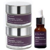 Snake Venom + Collagen Wrinkle Filler Day Moisturiser 50ml + Snake Venom + Collagen Wrinkle Filler Night Moisturiser 50ml + Wrinkle Renew Ultra Concen