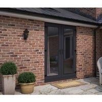 ATT Fabrications Limited Model 4 French Door (dual Handle) - Grey/White - Lh Master Open Out - 1190Mm X 2090Mm - (including Cill & Vent)