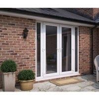 ATT Fabrications Limited Model 6 French Door (dual Handle) & X2 Narrow Sidelites - White - Lh Master Open Out - 2390Mm X 2090Mm - (including Cill & Vent)