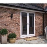 ATT Fabrications Limited Model 5 French Door dual Handle - White - Lh Master Open Out - 1490Mm X 2090Mm including Cill & Vent