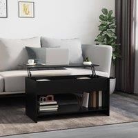 Coffee Table Black 102x50x52.5 cm Engineered Wood