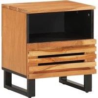 Berkfield Home Bedside Cabinet 40x33x46 cm Solid Wood Acacia in Brown | Size: 40 x 33 x 46 cm