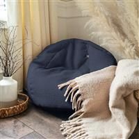 rucomfy Kids Mini Slouch Waffle Bean Bag - Navy Blue
