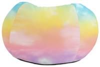 rucomfy Beanbags Tie-Dye Bean Bag Kids Printed Colourful Design Filled Childrens Chair. Durable Machine Washable Furniture. Pastel Colours, Indoor Filled (Medium)