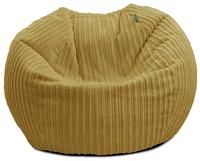 rucomfy Beanbags Soft Corduroy Mini-Slouch Bean Bag Chair - Pre-Filled - Hard Wearing - Machine Washable - 60cm x 80cm (Mustard, Beanbag Only)