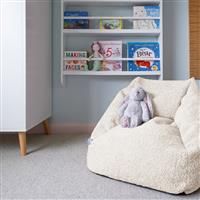 rucomfy Kids Snuggle Bean Bag Chair And Footstool - Oatmeal