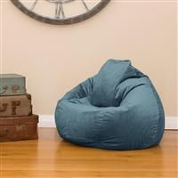rucomfy Beanbags Velvet Slouchbag Bean Bag - Luxury Plush Living Room or Bedroom Beanbag Chair for Teens and Adults - Premium Home Furniture Seating - D80cm x H110cm (Teal)