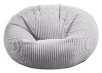 rucomfy Beanbags Jumbo Cord Goliath Giant Bean Bag Chair for Adults, Teens and Kids - Extra Large Living Room Seating Home Furniture - Machine Washable - 120 x 120 x 125cm (Platinum)