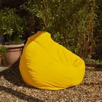 rucomfy Beanbags Large Indoor/Outdoor Slouchbag Bean Bag Chair. Adult Garden Seat. Water Resistant & Durable. Pre-filled - 80 x 110cm (Yellow)