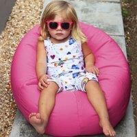 rucomfy Beanbags Small Kids Indoor/Outdoor Bean Bag. Childrens Outside Garden Chair. Pre-Filled Water Resistant & Durable. 50cm x 65cm (Cerise Pink)
