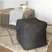 rucomfy Jumbo Cord Cube Bean Bag - Slate Grey