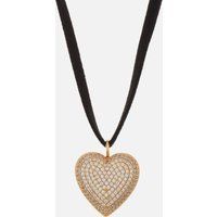 Crystal Haze Queen of Hearts Pendant Gold-Plated Necklace