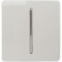 Trendi ART-SS2 1 Gang 2 Way 10 Amp Rocker Chrome Light Switch in Glossy White (3 Pack)