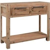 Berkfield Home Console Table 82x33x73 cm Solid Acacia Wood in Brown | Size: 82 x 33 x 73 cm