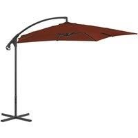 Cantilever Umbrella with Steel Pole 250x250 cm Terracotta