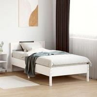 Berkfield Home Bed Frame without Mattress White 100x200 cm Solid Wood Pine