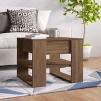 Coffee Table Brown Oak 55.5x55x45 cm Engineered Wood