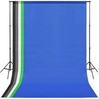 Photo Studio Kit with 5 Coloured Backdrops and Adjustable Frame