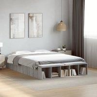 Berkfield Home Bed Frame without Mattress Grey Sonoma 120x190 cm Small Double