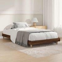 Bed Frame Brown Oak 100x200 cm Engineered Wood